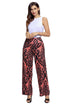 Sexy Black Damask Print Palazzo Pants